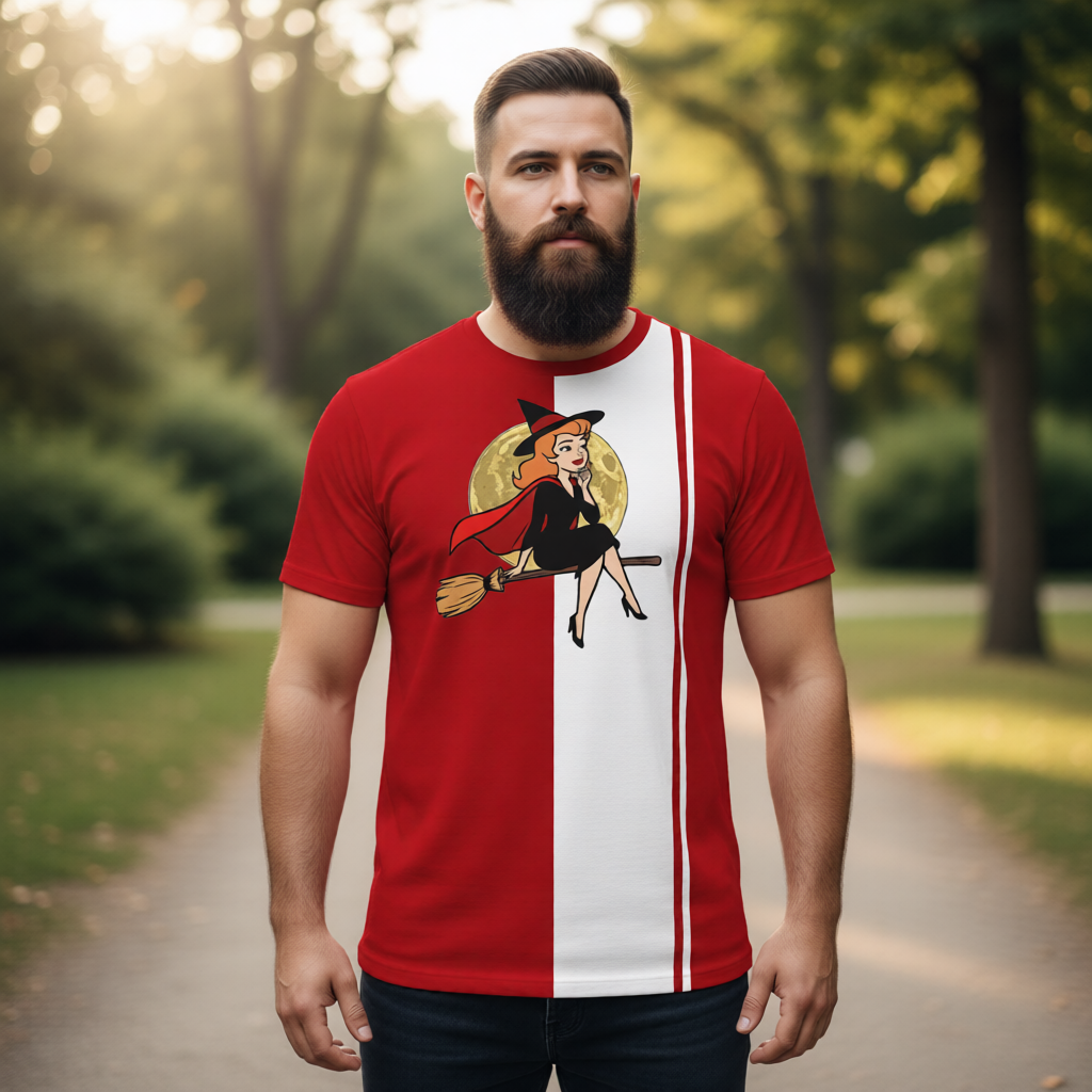 BEWITCHED BROOM RIDE All Over Print Shirt & Tank Top- ORIGINAL ART BY EKA