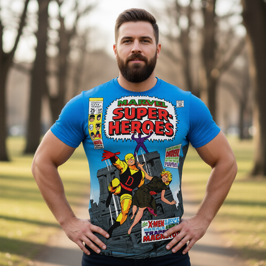 MARVEL SUPER HEROES 24 All Over Print Shirt & Tank Top - DAREDEVIL
