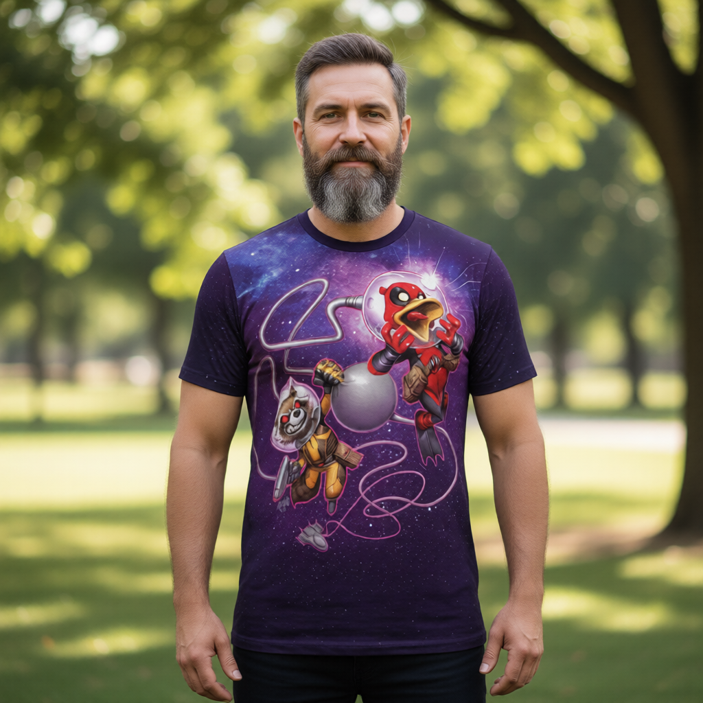 DEADPOOL THE DUCK 2 All Over Print Shirt & Tank Top- ROCKET RACCOON