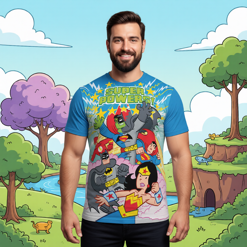 SUPER POWERS 1 All Over Print Shirt & Tank Top- FRANCO ART
