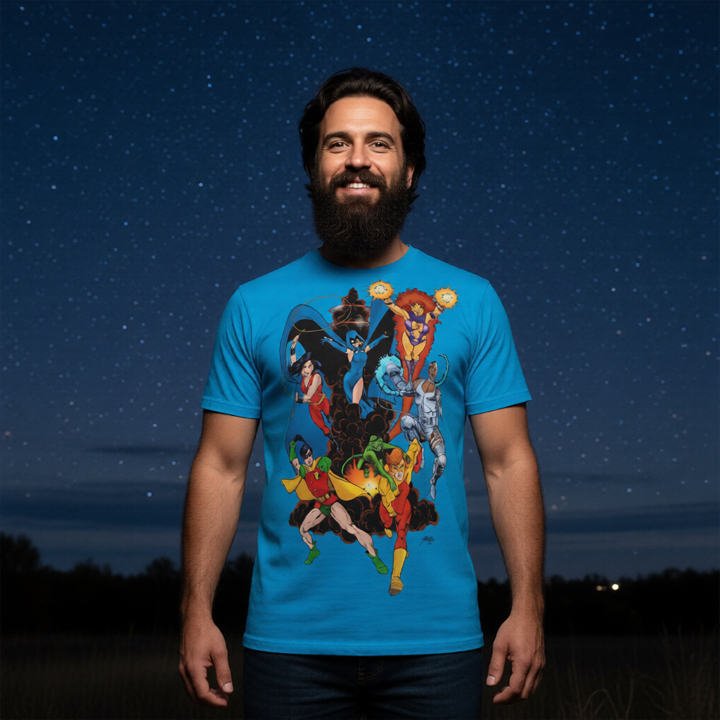NEW TEEN TITANS PIN UP All Over Print Shirt & Tank Top-GEORGE PEREZ ART