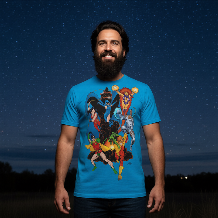 NEW TEEN TITANS PIN UP All Over Print Shirt & Tank Top-GEORGE PEREZ ART