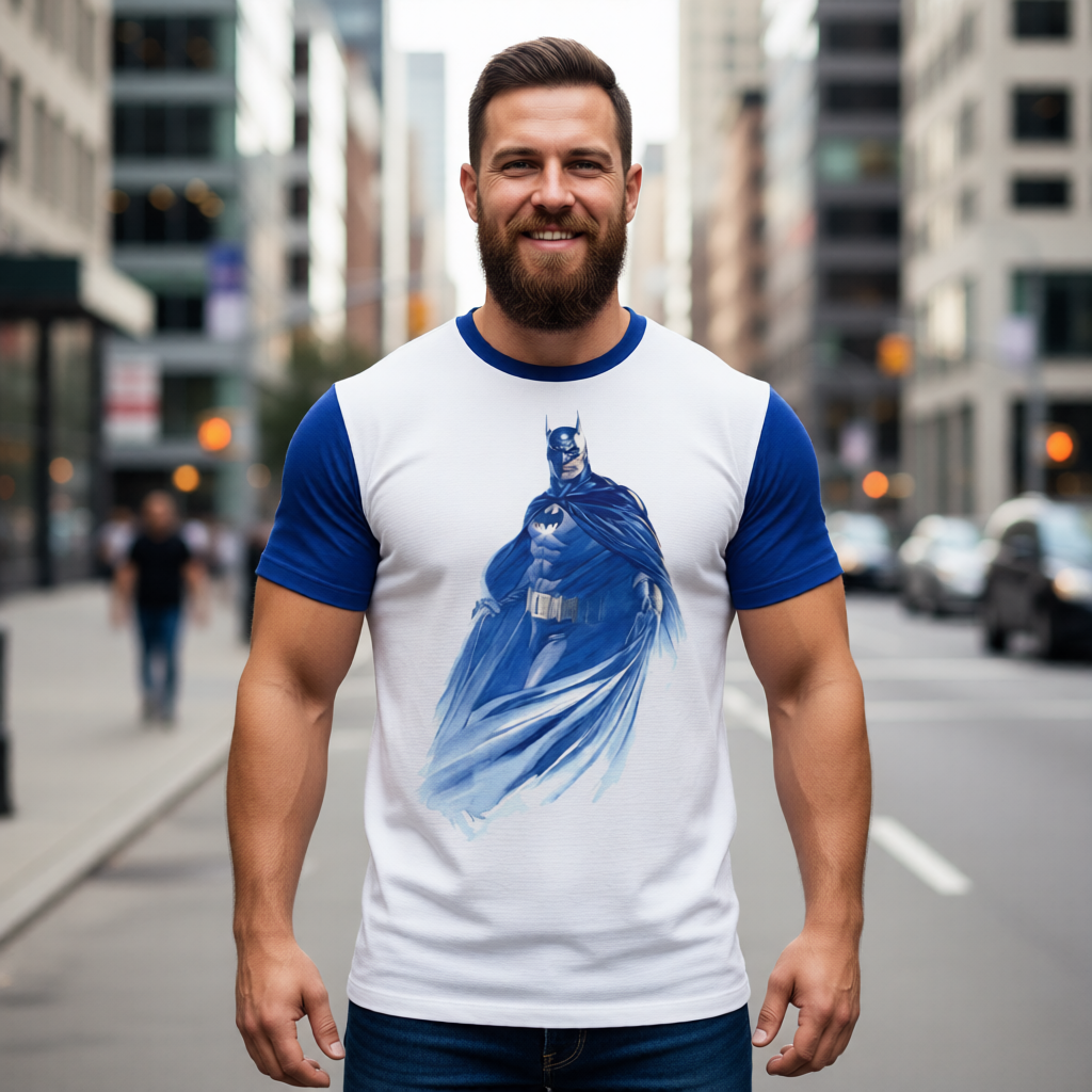 BATMAN BLUE All Over Print Shirt & Tank Top -ALEX ROSS ART