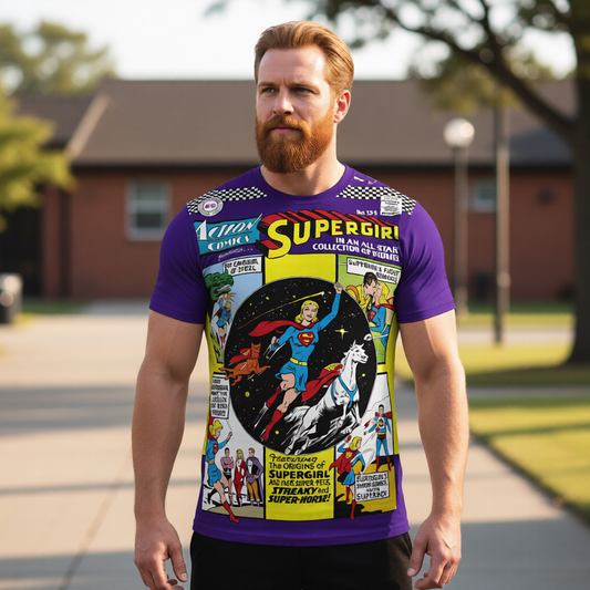ACTION 334 All Over Print Shirt & Tank Top - SUPERGIRL