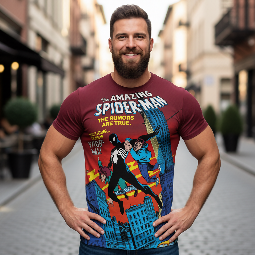 SPIDERMAN 252 All Over Print Shirt & Tank Top - FIRST BLACK COSTUME