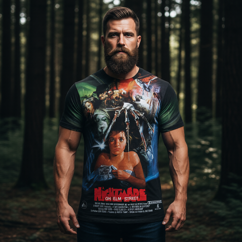 NIGHTMARE ON ELM STREET MOVIE POSTER All Over Print Shirt & Tank Top