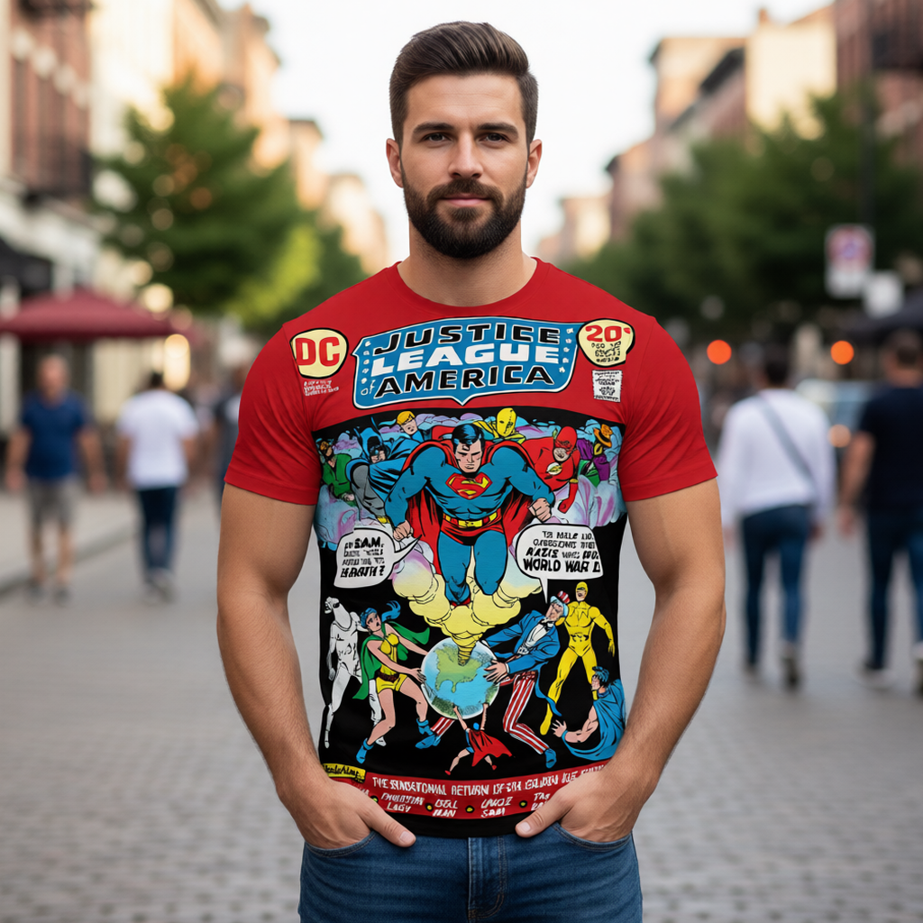 JLA 107 FREEDOM FIGHTERS ALL-OVER PRINT SHIRT AND TANK TOP