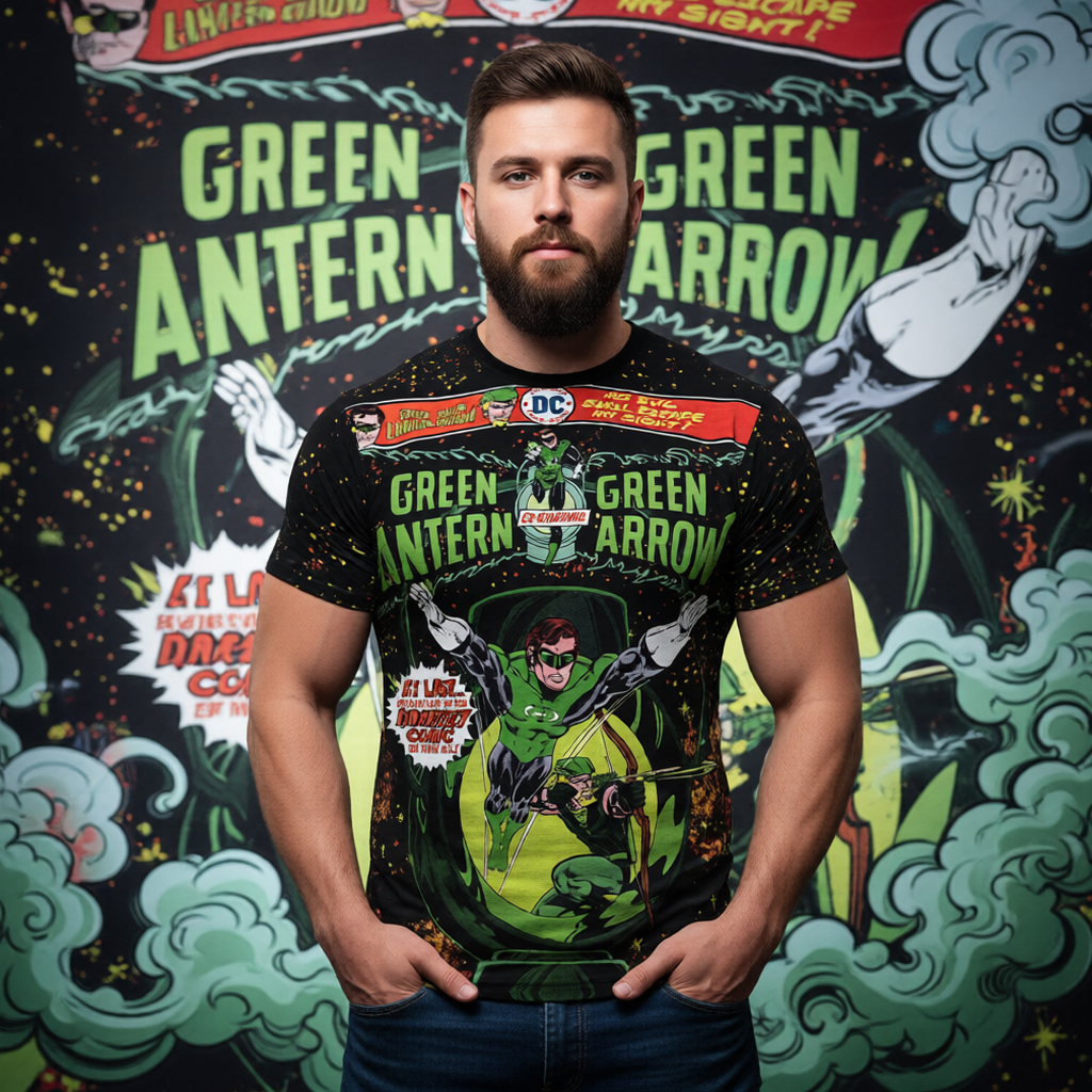 GREEN LANTERN GREEN ARROW 90 ALL OVER PRINT SHIRT AND TANK TOP