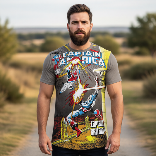 CAPTAIN AMERICA 305 ALL OVER PRINT SHIRT OR TANK
