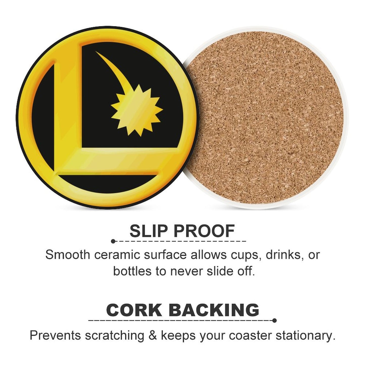 LEGION L CLASSIC LOGO Round Ceramic Coaster