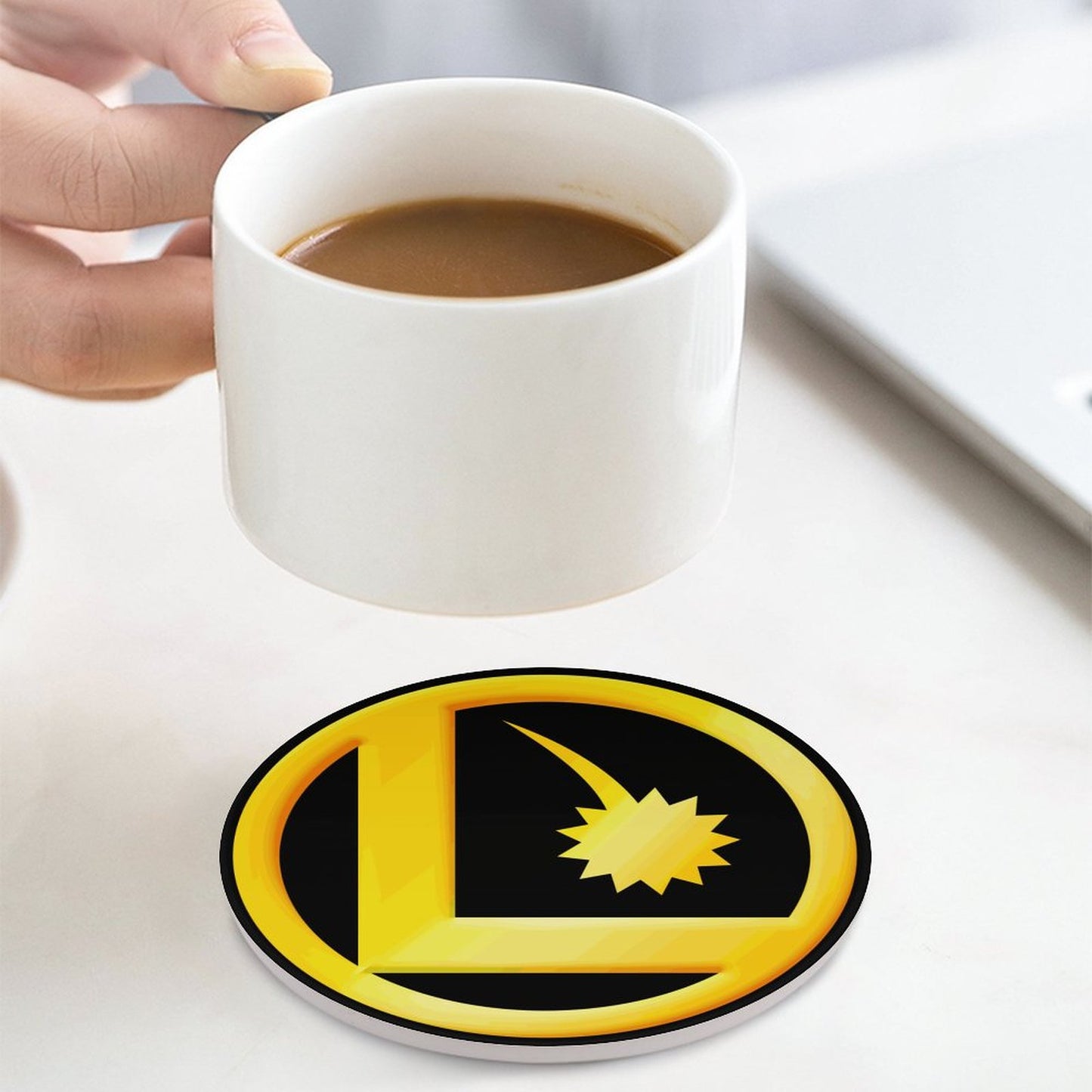LEGION L CLASSIC LOGO Round Ceramic Coaster