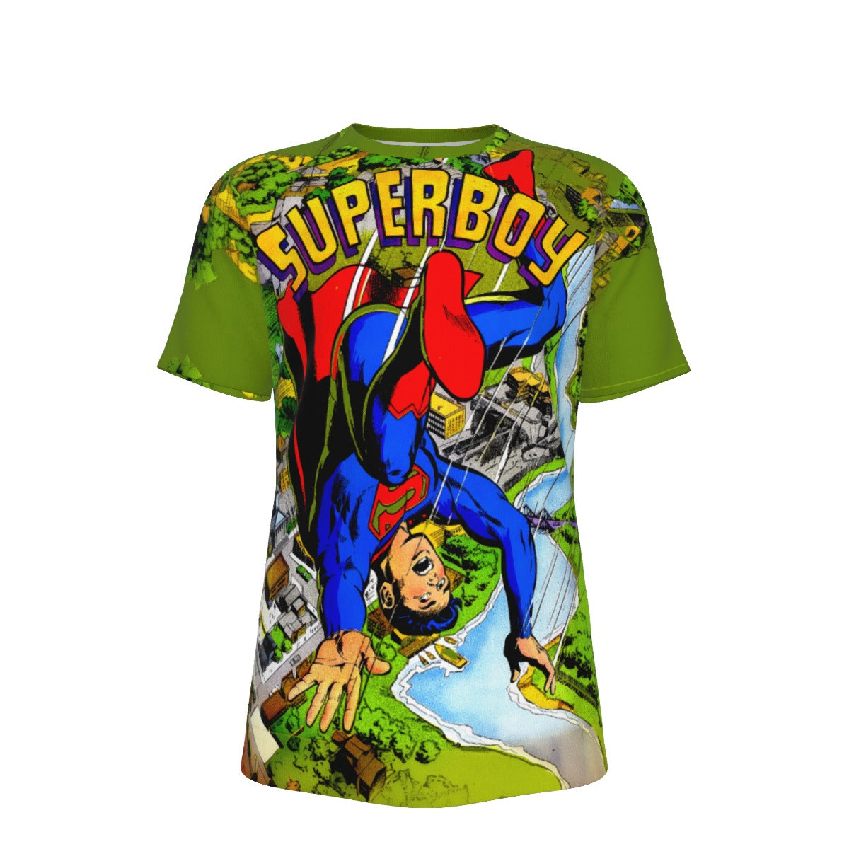SUPERBOY 143 FALLING COVER ALL-OVER PRINT SHIRT AND TANK TOP