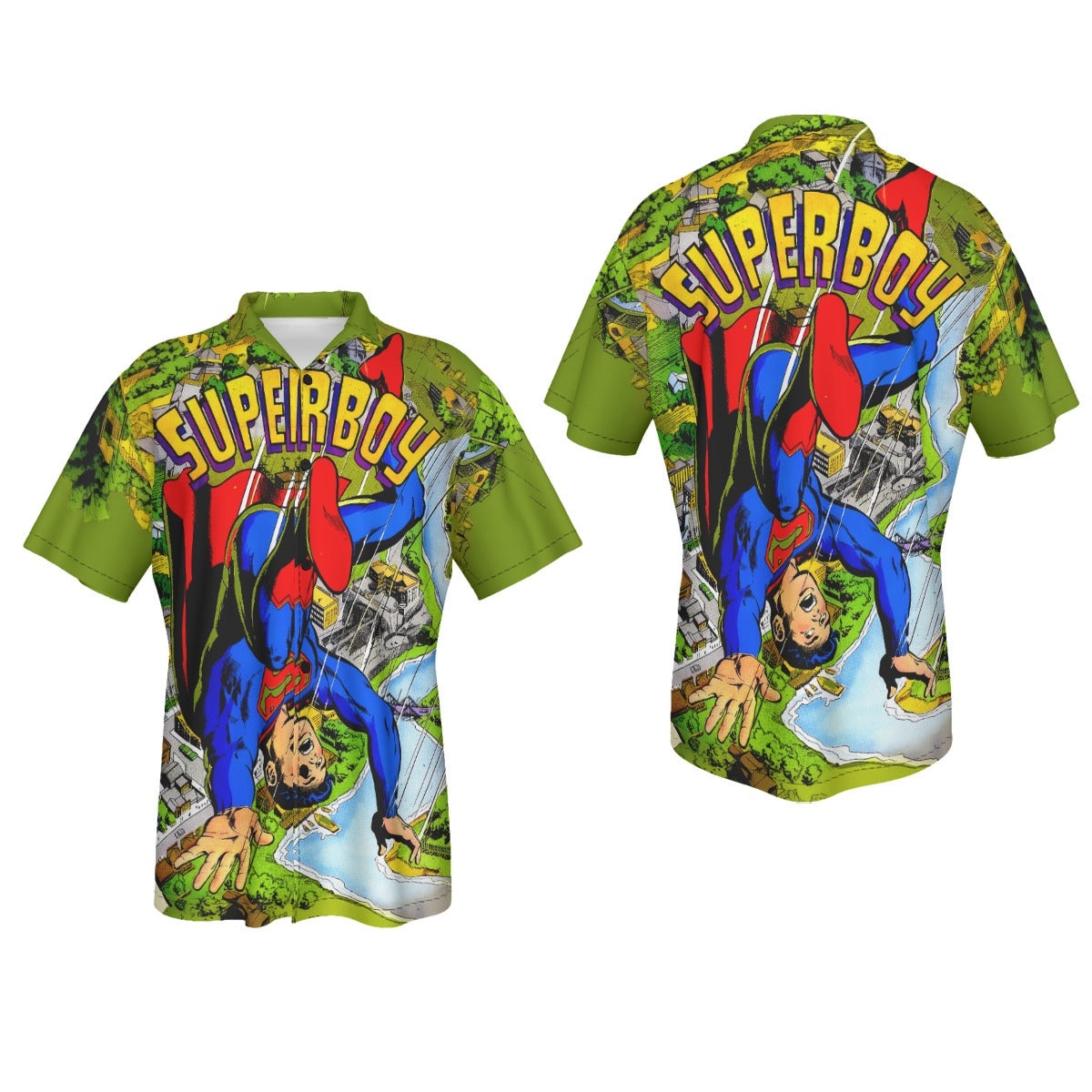 SUPERBOY 143 FALLING COVER ALL-OVER PRINT SHIRT AND TANK TOP