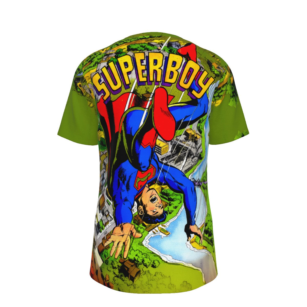 SUPERBOY 143 FALLING COVER ALL-OVER PRINT SHIRT AND TANK TOP