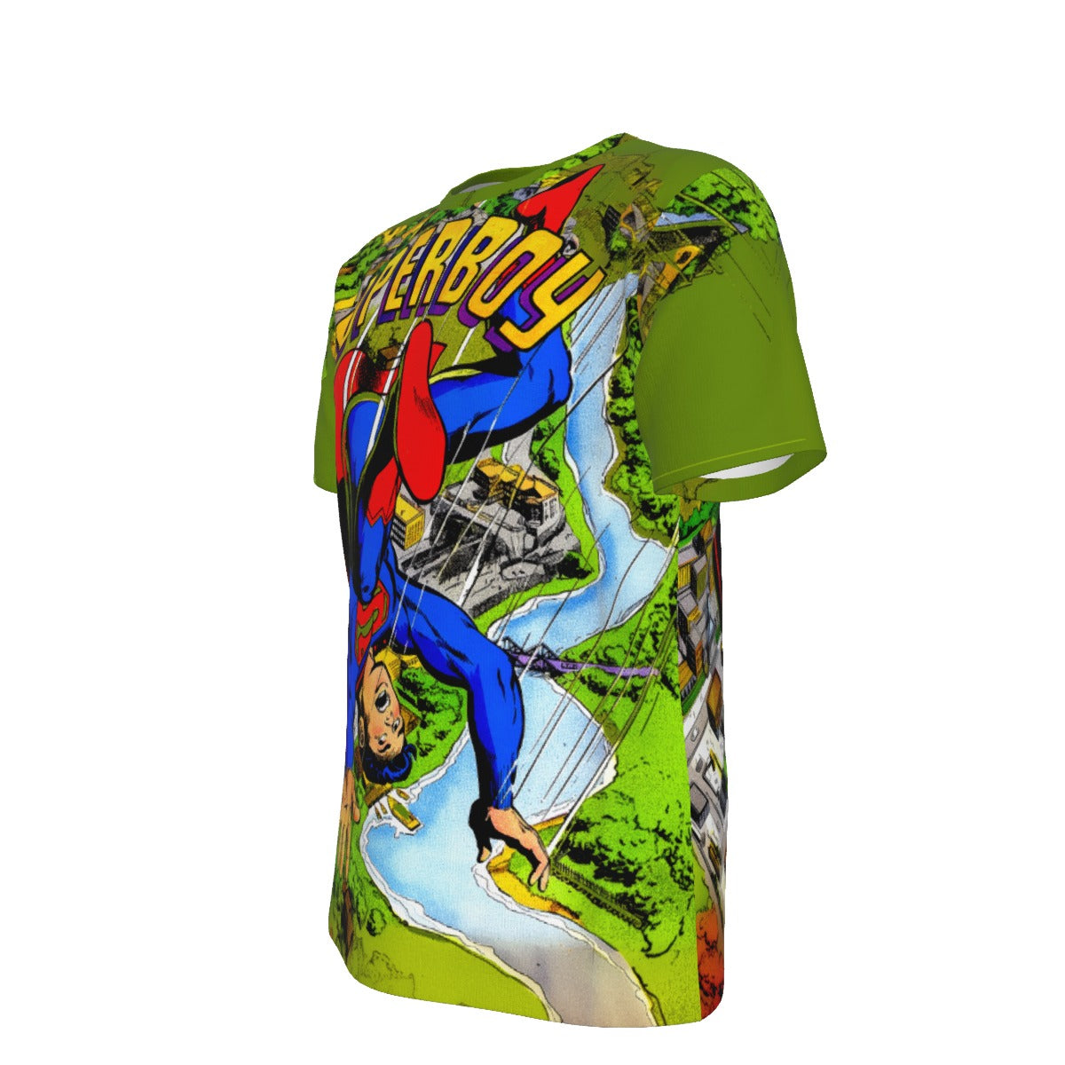 SUPERBOY 143 FALLING COVER ALL-OVER PRINT SHIRT AND TANK TOP